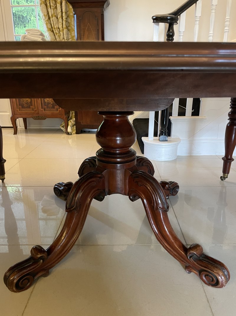 Rare Irish 12/14 Seater Metamorphic Antique Victorian Superb Quality Figured Mahogany Dining Table - Image 18